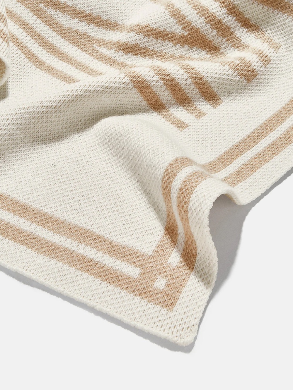 NWOT BaubleBar Your Name in Stripes  ‘B’ Custom Knit Throw Blanket